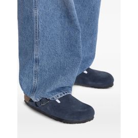 Birkenstock Mules Boston En Daim - Bleu