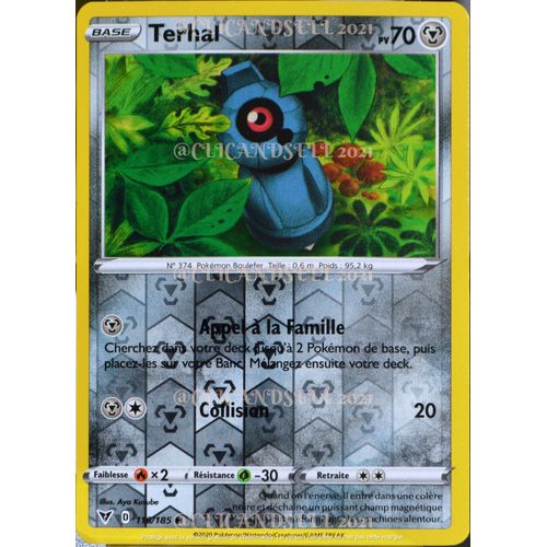Carte Pokémon 116/185 Terhal ? Eb04 - Épée Et Bouclier  Voltage Éclatant Neuf Fr