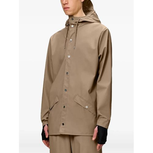 Rains Veste Boutonnée À Capuche - Tons Neutres