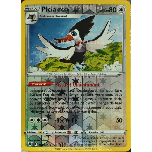 Carte Pokémon 144/185 Piclairon ? Eb04 - Épée Et Bouclier  Voltage Éclatant Neuf Fr