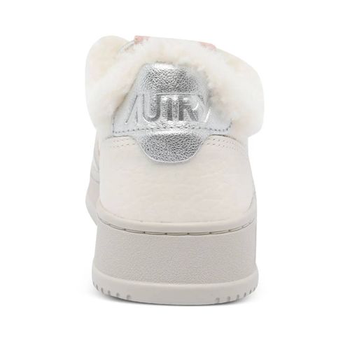 Autry Baskets Medalist En Fourrure Artificielle - Blanc