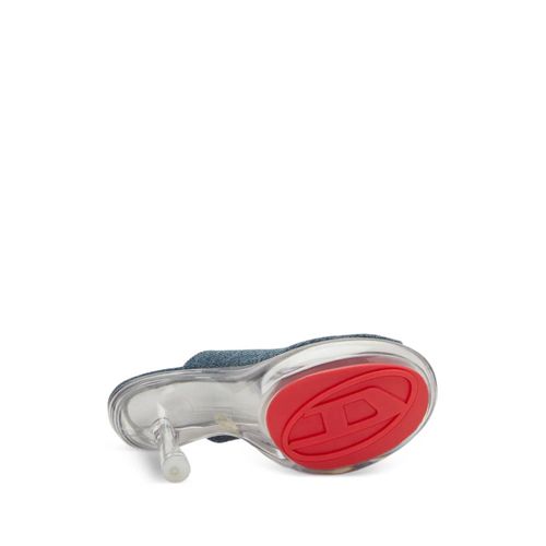 Diesel Sandales En Jean D-Lake 120 Mm À Plateforme - Bleu