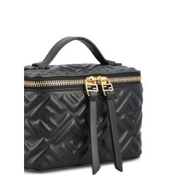FENDI sac à bandoulière matelassé à motif monogrammé - Noir