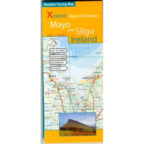 Xploreit Map Of Counties Mayo And Sligo Ireland 1:100, 000