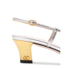 Valentino Garavani Escarpins Bowow 45 Mm À Bride Arrière - Or