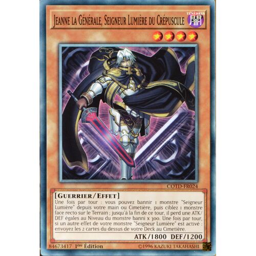 Carte Yu-Gi-Oh Cotd-Fr024 Jeanne La Générale, Seigneur Lumière Du Crépuscule Neuf Fr