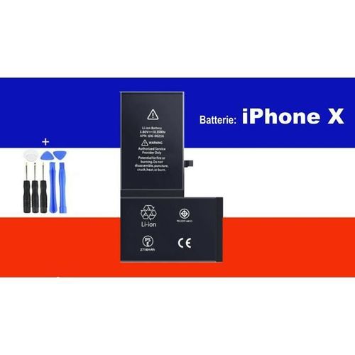 Batterie Interne Neuve 0 Cycle Pour Iphone X + Outils + Adhesif