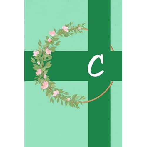 C: Thank You Gift Idea To Show Appreciation, Happy Birthday Present, Monogram Initial Notebook Letter C, Lined Blank Paper Journal, Personalized Name Sign