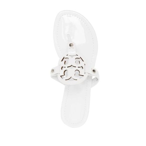 Tory Burch Tongs En Cuir Miller À Découpes - Blanc