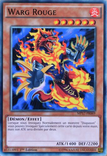 Carte Yu-Gi-Oh Mp17-Fr069 Warg Rouge Neuf Fr