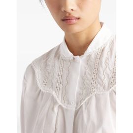 Prada Chemise À Col Officier - Blanc
