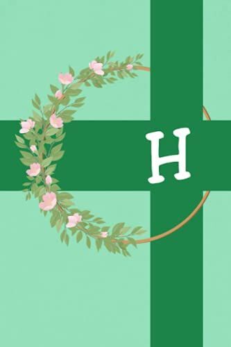 H: Thank You Gift Idea To Show Appreciation, Happy Birthday Present, Monogram Initial Notebook Letter H, Lined Blank Paper Journal, Personalized Name Sign