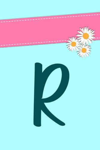 R: Outfit Ideas For Women And Girls, For Men And Boys, Blue Initial Monogram Letter R, Wide Lined Notebook Blank Paper, Personalized Name Journal Begin With R