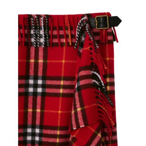 Burberry Jupe À Motif Tartan - Rouge