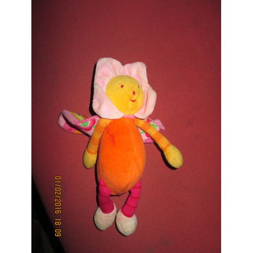 Doudou Abeille Fleur  Rose Papillon Sucre D Orge