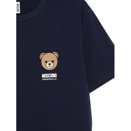 Moschino T-Shirt À Col Ras Du Cou Et Imprimé Ourson - Bleu