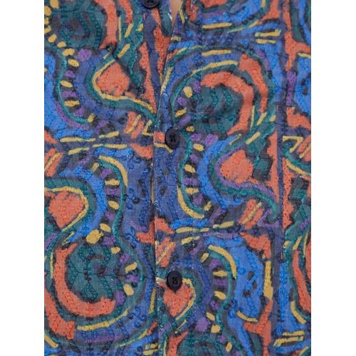 Desigual Chemise À Imprimé Abstrait - Bleu