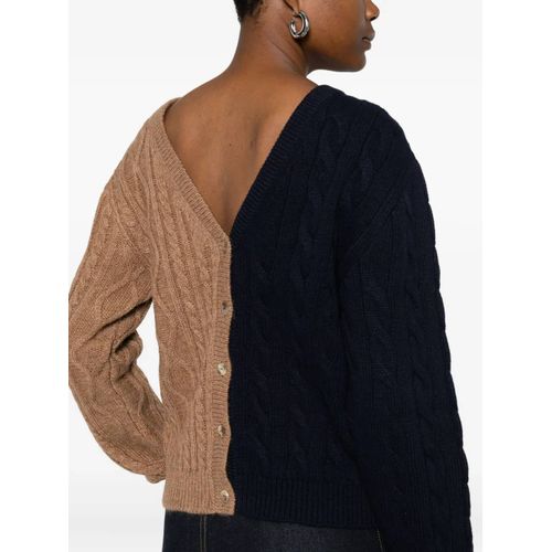 Moschino Cardigan En Maille Torsadée - Marron