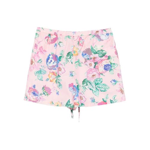 Moschino Short Fleuri À Lien De Resserrage - Rose