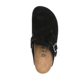 Birkenstock Mules Boston En Daim - Noir