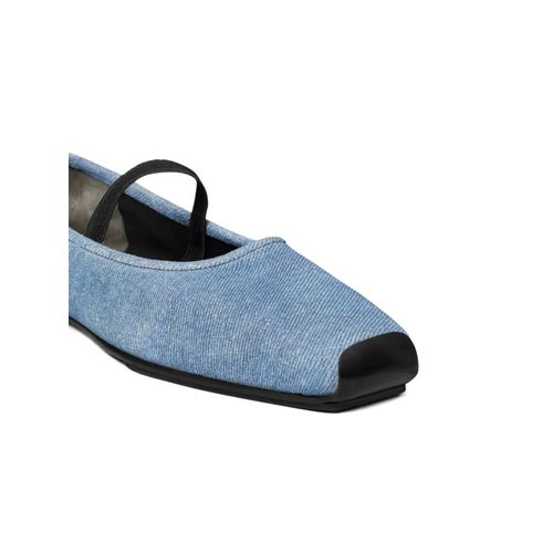 Tory Burch Ballerines En Jean À Bride Élastique - Bleu