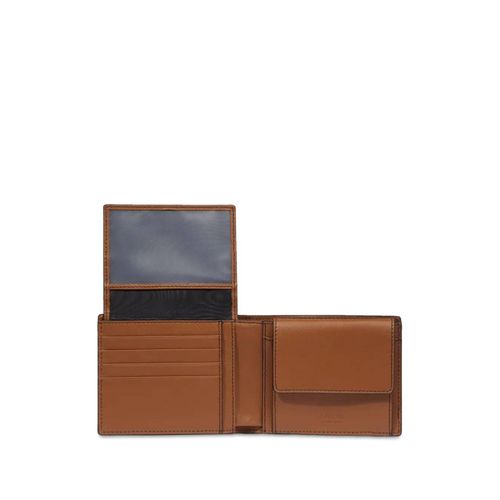 Lancel portefeuille pliant en cuir à logo 8cc - Marron