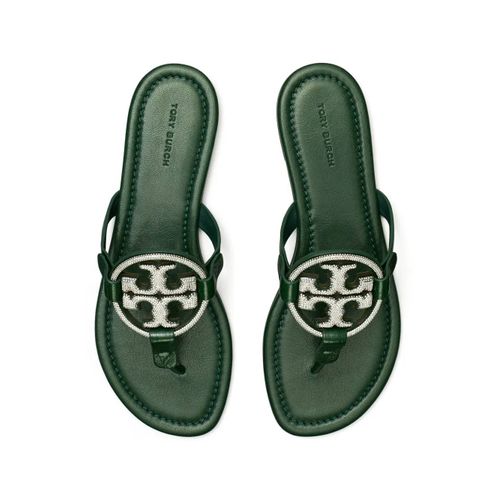 Tory Burch Sandales Miller Pavé En Cuir - Vert