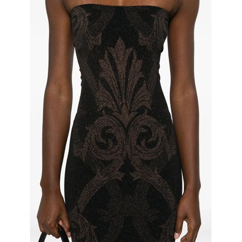 Wolford X Etro Robe Métallisée À Fleurs En Jacquard - Noir