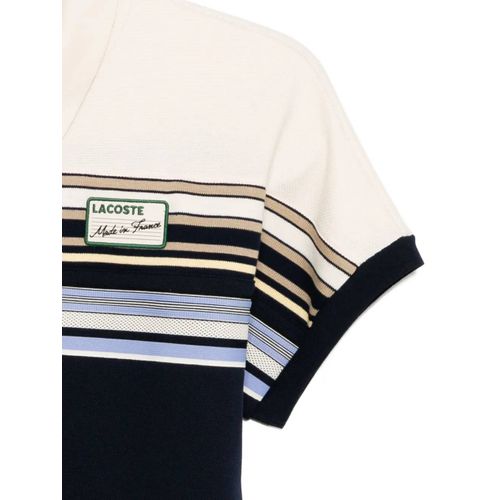Lacoste Polo À Rayures - Bleu