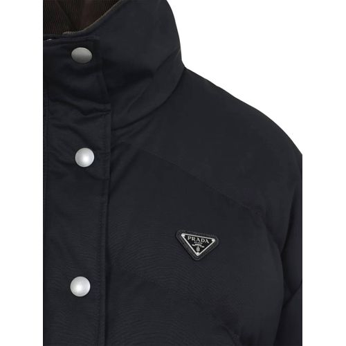 Prada Doudoune À Plaque Logo - Noir