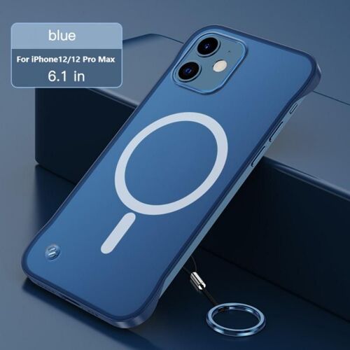 Coque de téléphone sans bords pour IPhone 12 Pro Max, Mini chargeur magnétique sans fil, coque arrière antichoc