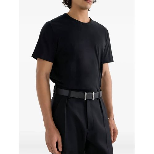 Paul Smith Ceinture En Cuir À Boucle Nervurée - Noir