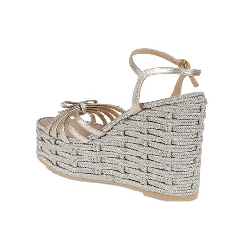Valentino Garavani Espadrilles À Détail De N?ud - Or