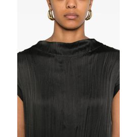 Antonelli Robe En Satin À Coupe Mi-Longue - Noir