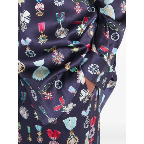 Temperley London Pantalon Gloriette En Soie - Bleu