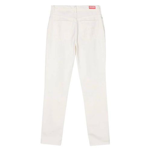 Kenzo Jean À Coupe Cigarette - Blanc