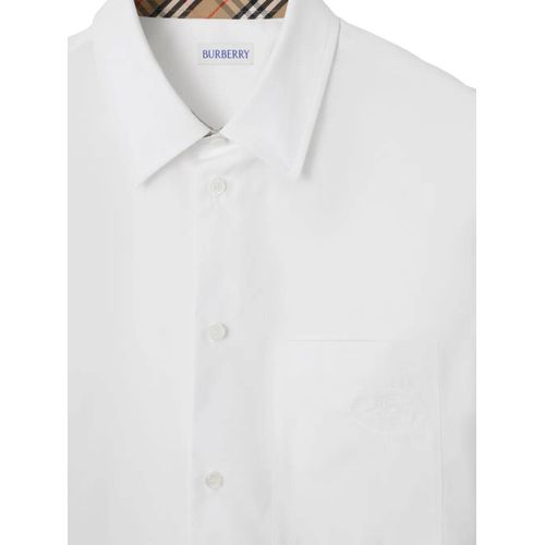 Burberry Chemise En Popeline - Blanc