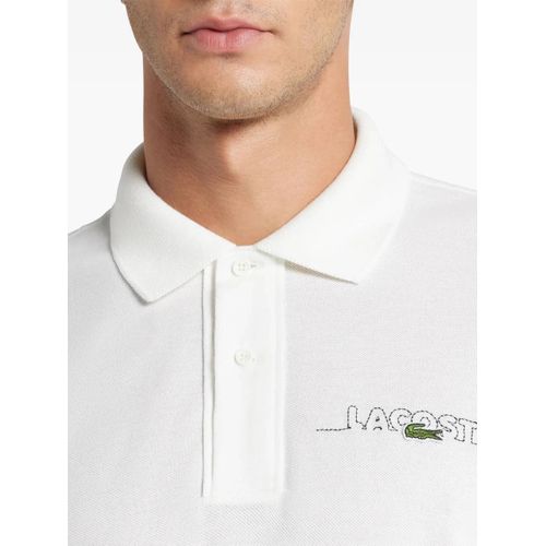 Lacoste Polo À Logo Imprimé - Blanc