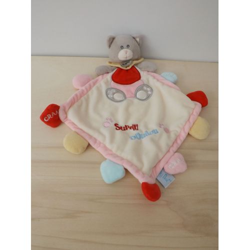 Doudou Chat Gris Rose Super Doudou Babynat' Baby Nat'