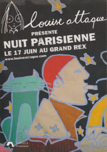 Louise Attaque: Nuit Parisienne - Carte Postale Promo-