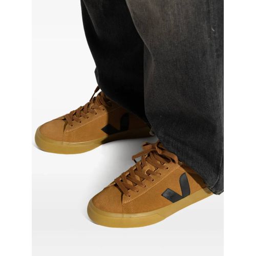 Veja Baskets En Daim À Logo V - Marron