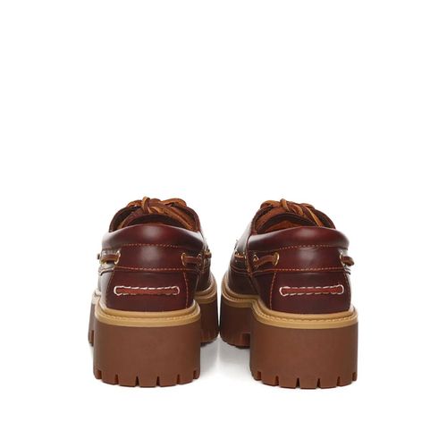 Timberland Mocassins Stone Street Premium En Cuir - Rouge