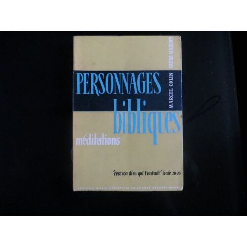 Personnages Bibliques Meditations 