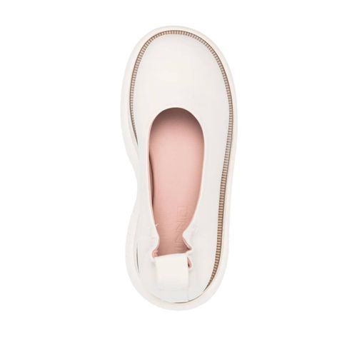 Sunnei Ballerines En Cuir À Bout Rond - Blanc - 36