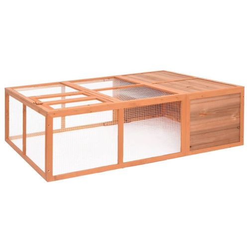 Cage Pour Animaux De Jardin 150 X 100 X 50 Cm Bois De Sapin Massif Helloshop26 02_0000578