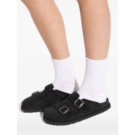 Birkenstock Mules West En Daim - Noir