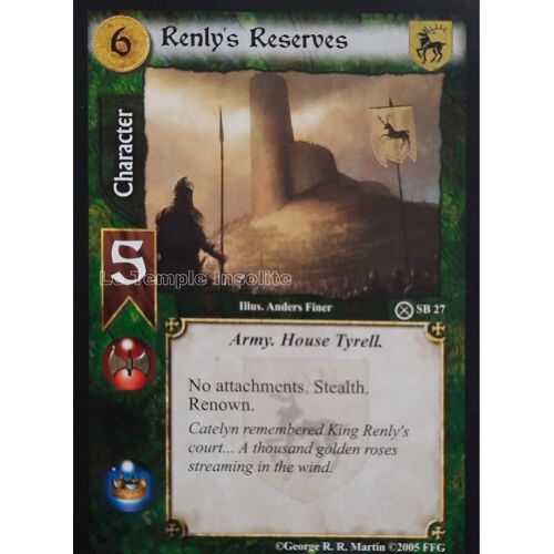 Carte A Game Of Thrones Ccg - Renly's Reserves Sb#27