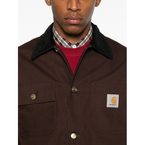 Carhartt Wip Veste Boutonnée À Col En Velours Côtelé - Marron