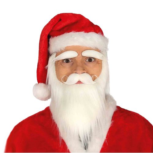 Barbe, Moustache Et Sourcils Du Père Noël (Taille Unique Adulte)