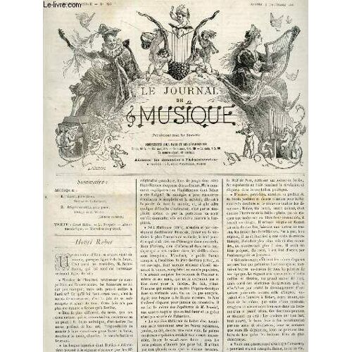 Le Journal De Musique N°236, Samedi 4 Decembre 1880- Lied, Pour Piano, Musique De F. Kufferath- Mignonnette, Pour Piano, Musique De A. Werner- Henri Reber - La Tempete- Album Anecdotique- Nouvelles De(...)